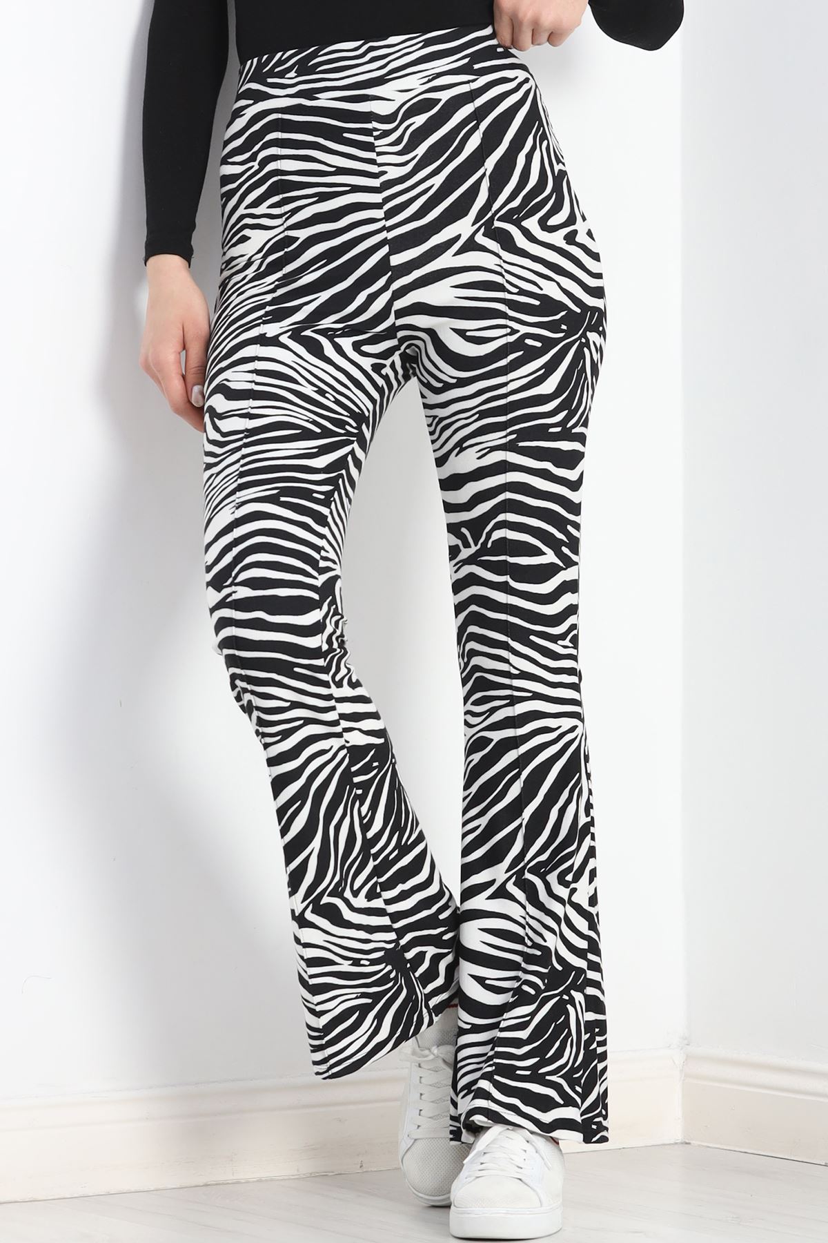 Desenli İspanyol Pantolon Zebra