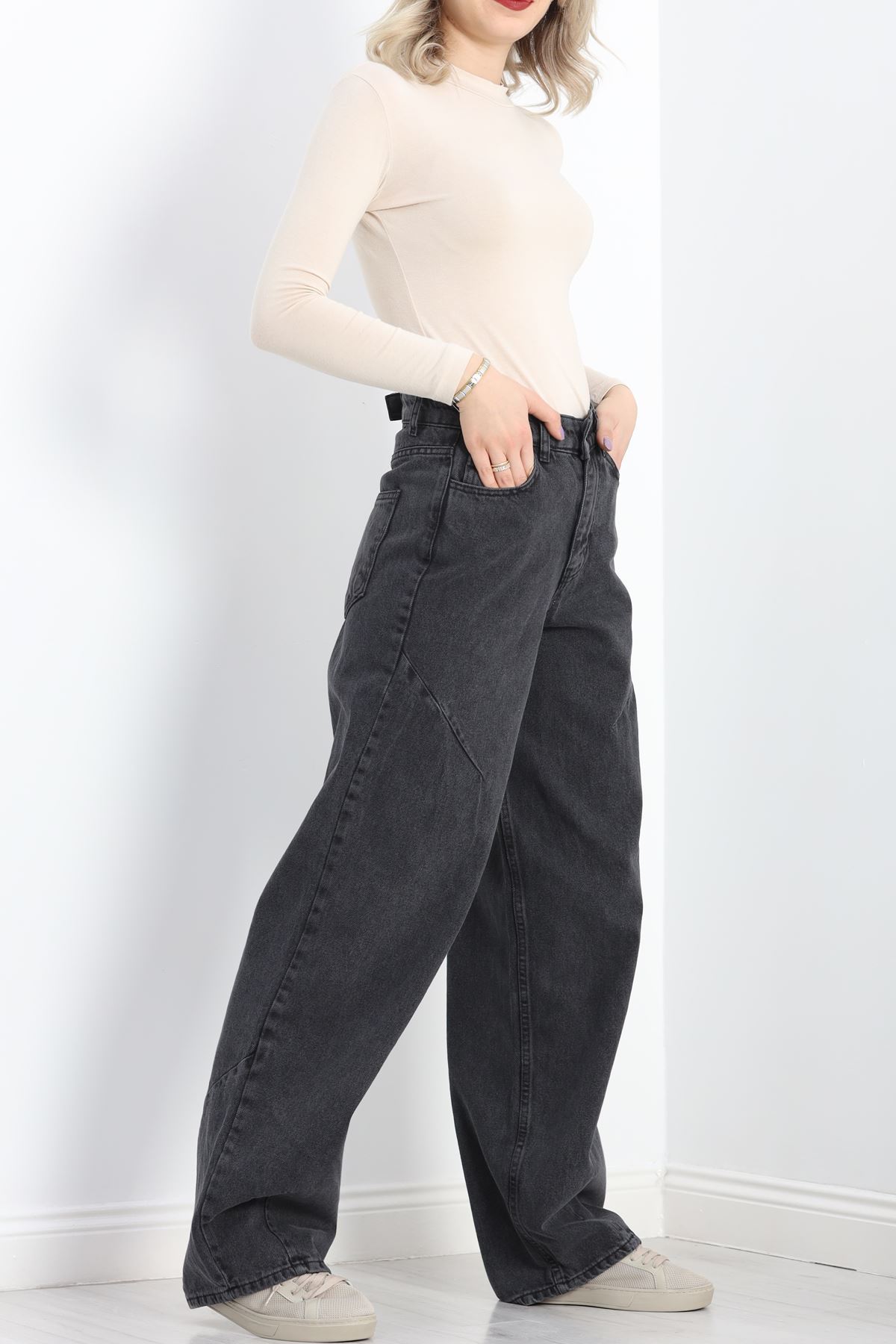 Baggy Jean Kot Pantolon Koyufüme