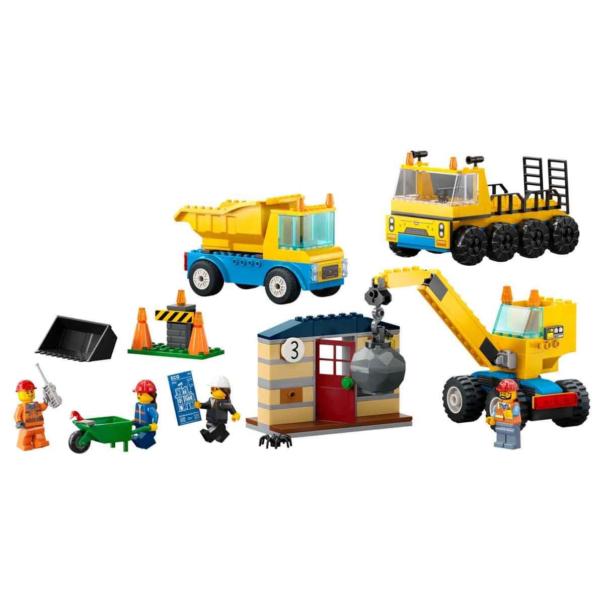 CLZ193 Lego  İnşaat Kamyonları ve Yıkım Gülleli Vinç 60391