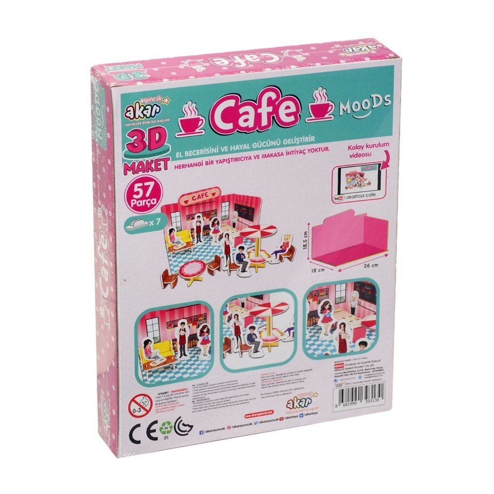 CLZ193 Nessiworld Cafe Maket 3 Boyutlu Puzzle
