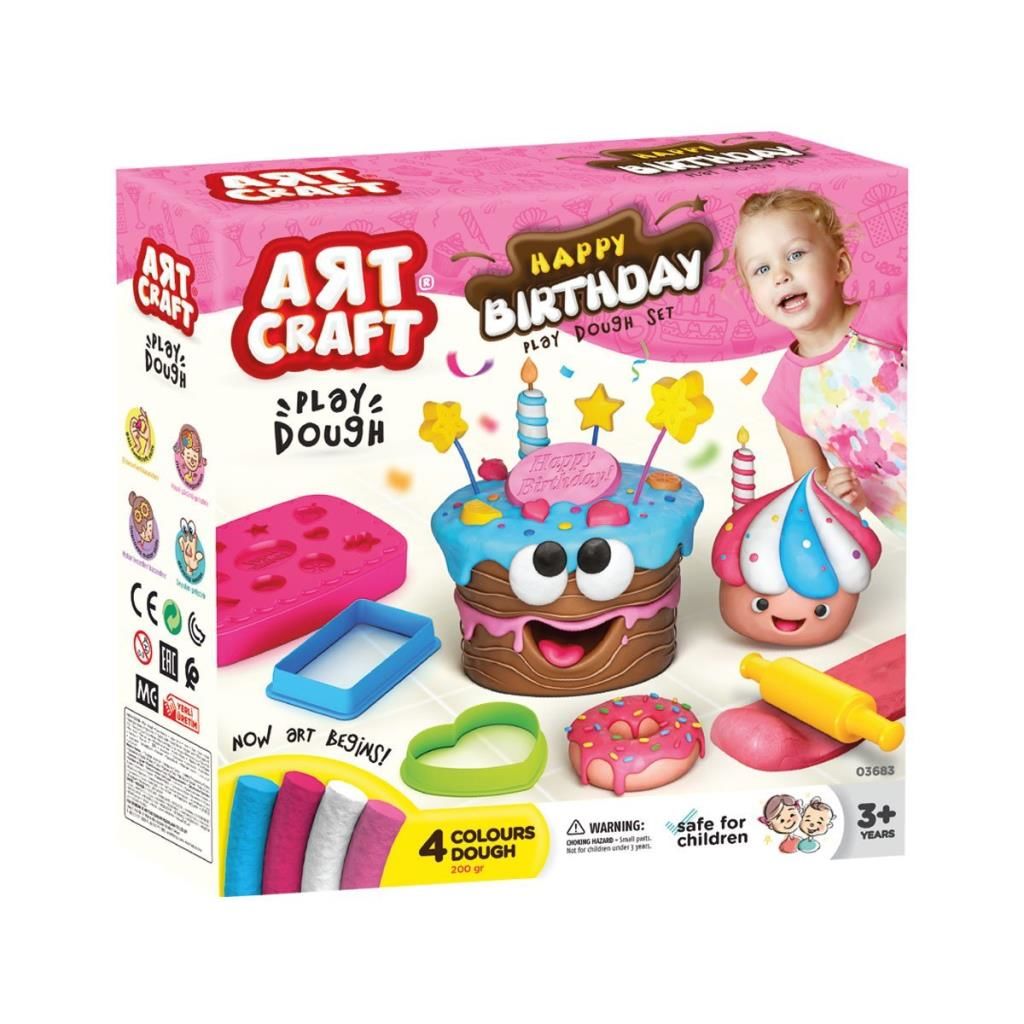 CLZ193 03683 Art Craft Doğum Günü Hamur Set 200 gr