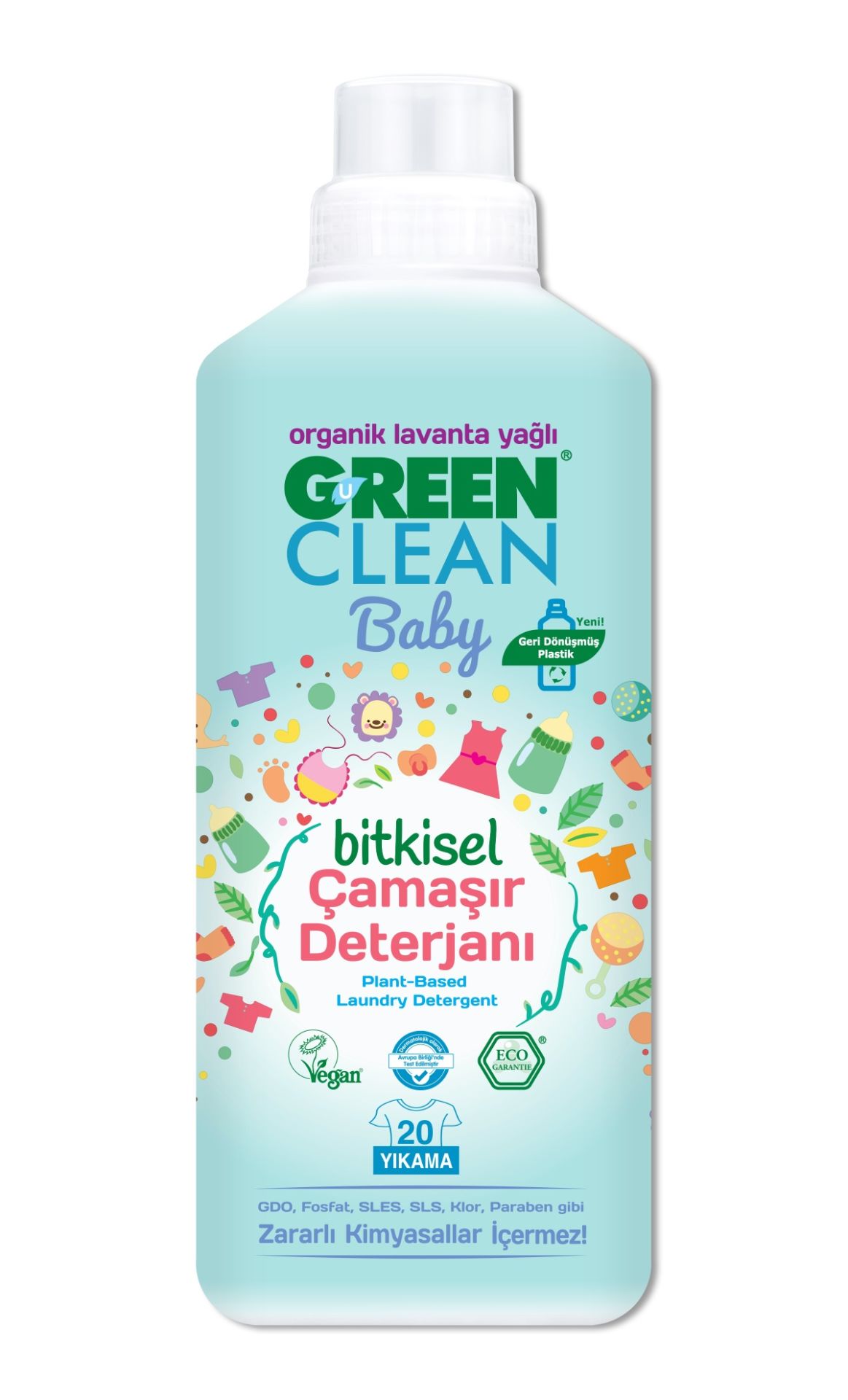 CLZ193 Green Clean  Bitkisel Çamaşır Deterjanı 1000ml