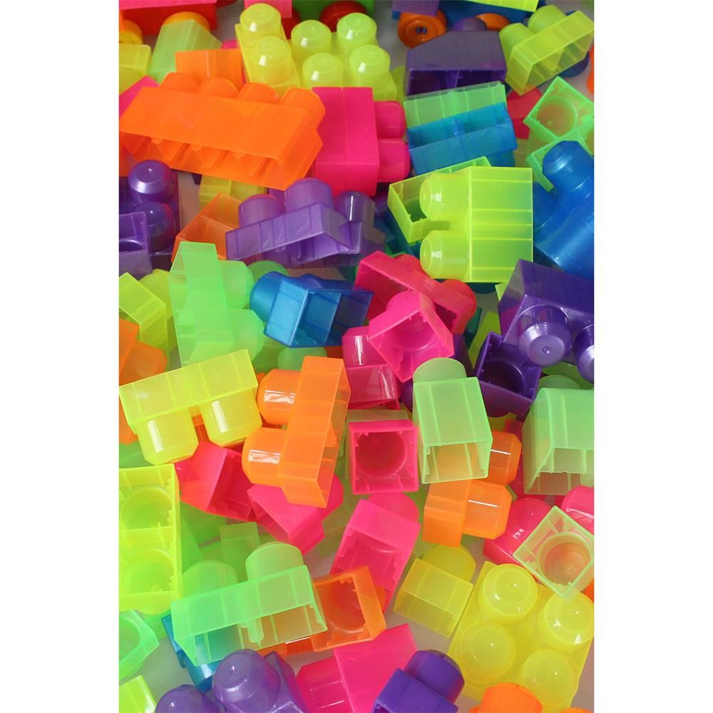 CLZ193 2908 Play Blox Neon Blok Yapı Oyuncakları 56 Parça ,Saklama Çantalı ,1 Yaş ve Üzeri