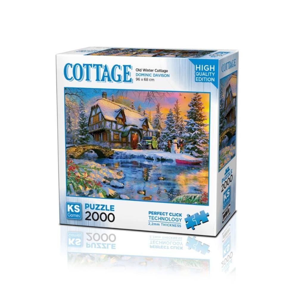 CLZ193 22526 Old Winter Cottage 2000 Parça Puzzle -KS Puzzle