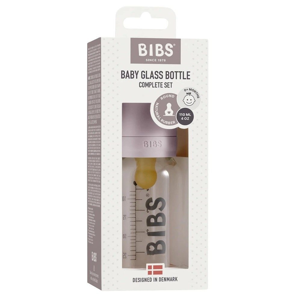 CLZ193 Bibs  Bottle Complete Set Biberon 110ml Dusty Lilac
