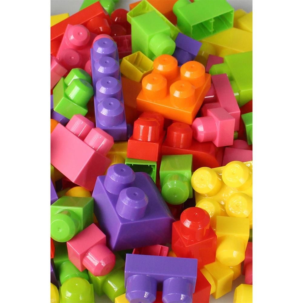 CLZ193 Play Blox Yapı Oyuncakları 56 Parça Çantalı Parlak Renkler Mega Blok Seti 2892