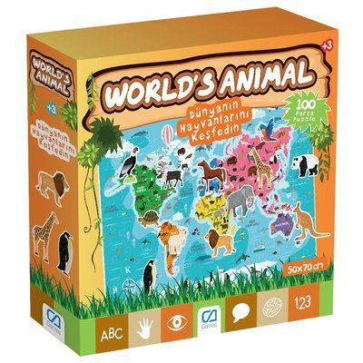 CLZ193  World's Animal 100 Parça Puzzle 5152