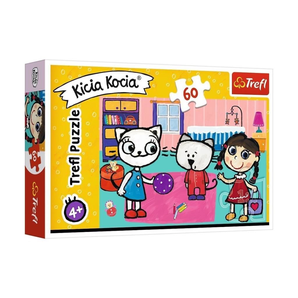 CLZ193 17343 Kicia Kocia Kitty Cat With  60 Parça Puzzle -Trefl Puzzle