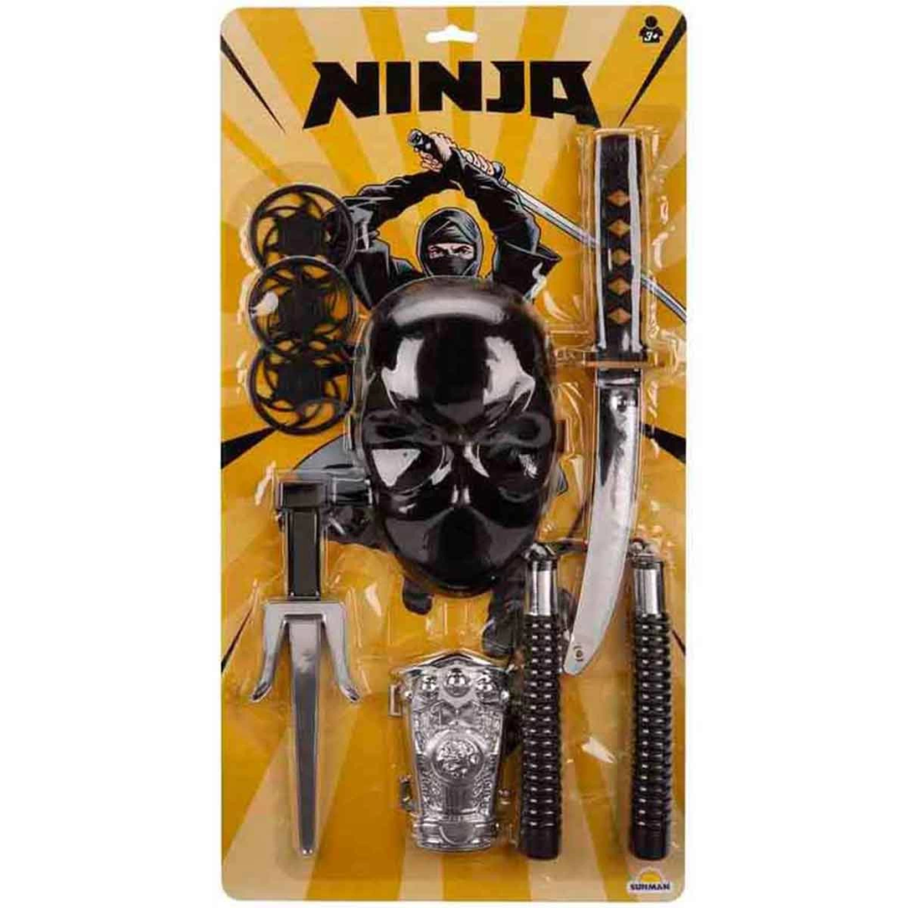 CLZ193 Nessiworld Ninja Maskeli Savaşçı Seti 8 Parça
