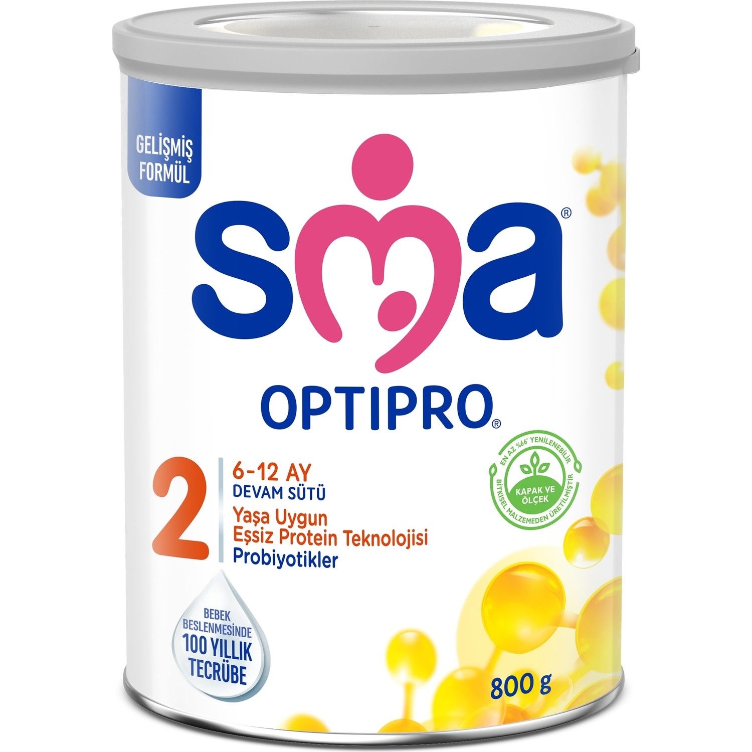 CLZ193 SMA Optipro Probiyotik 2 Bebek Devam Sütü 6-12 Ay 800gr