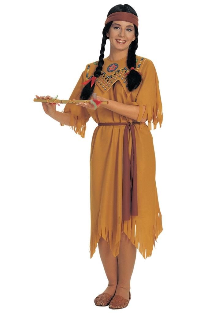 CLZ193 Kızılderili Prensesi Kostümü - Pocahantas Kostümü - Hintli Bayan Kostümü Yetişkin Boy