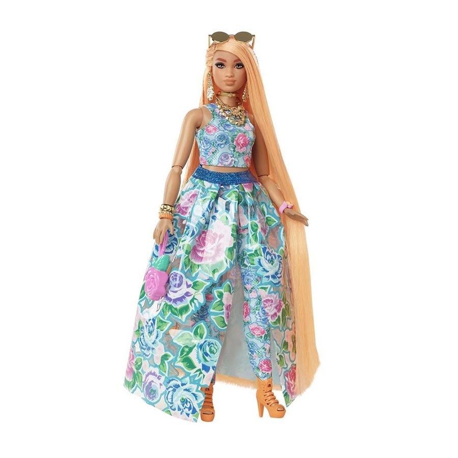 CLZ193 Barbie Extra Fancy - Çiçekli Kostümlü Bebek