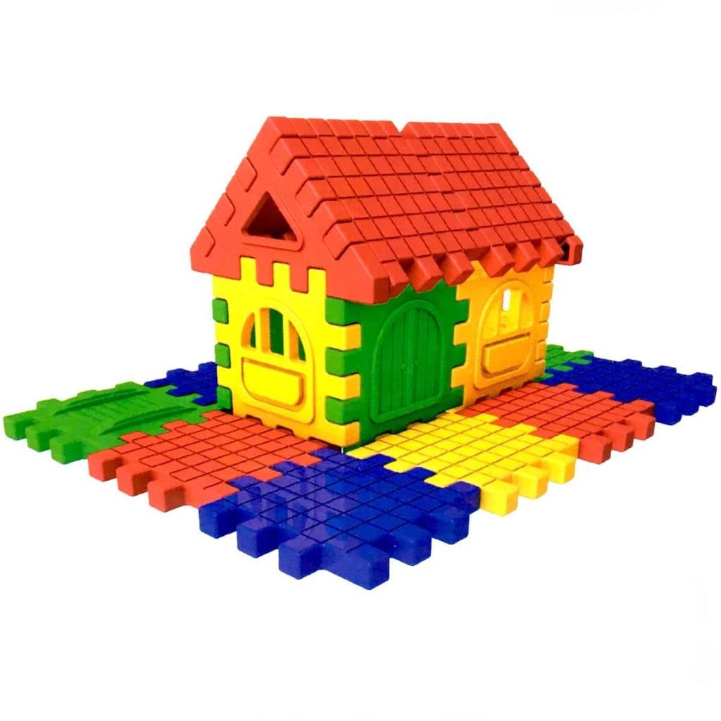CLZ193 Puzzle  3D Yapı ve Tasarım Blokları 64 Parça