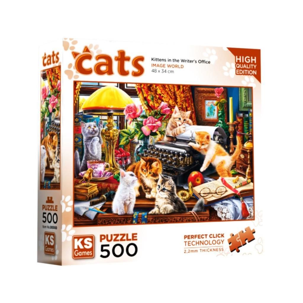 CLZ193 20052 Kittens in the Writer’s Office 500 Parça Puzzle