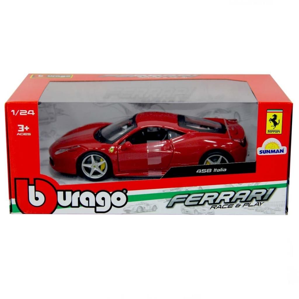 CLZ193 Nessiworld Bburago 1:24 Ferrari 458 Italia Kırmızı Model Araba