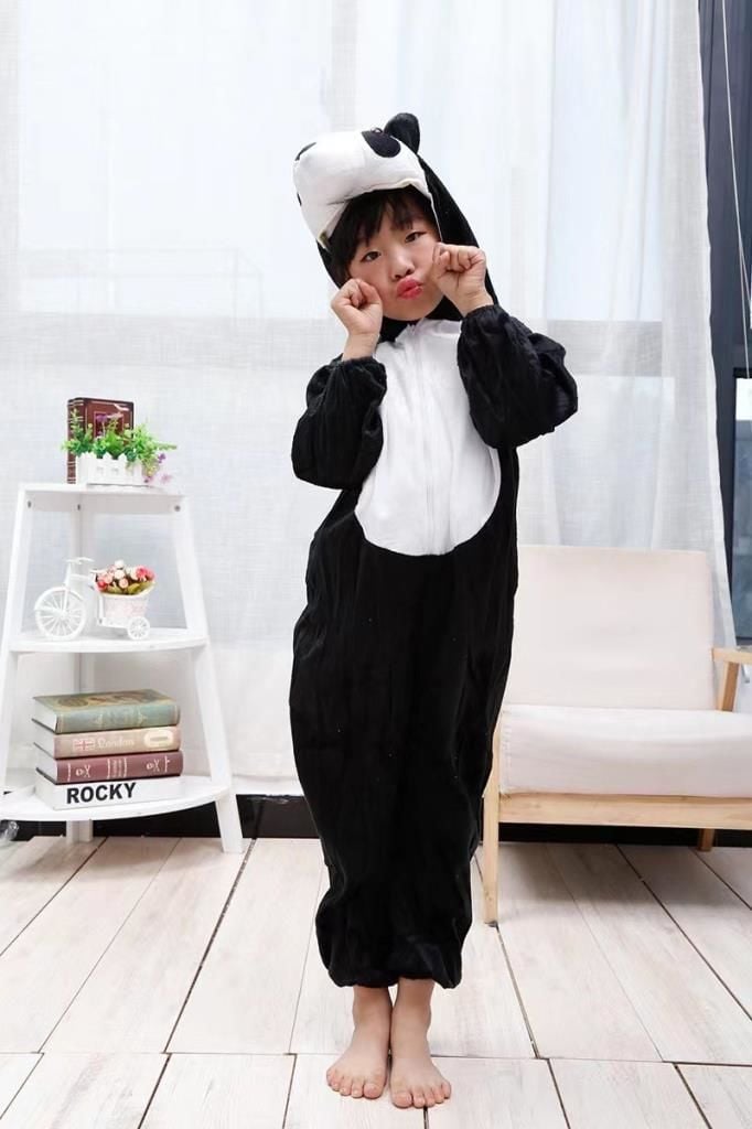 CLZ193 Çocuk Panda Kostümü 6-7 Yaş 120 cm