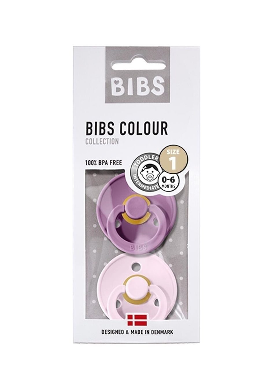 CLZ193 Bibs Colour Kauçuk Emzik 2li 0-6 Ay Lavender /  Pink