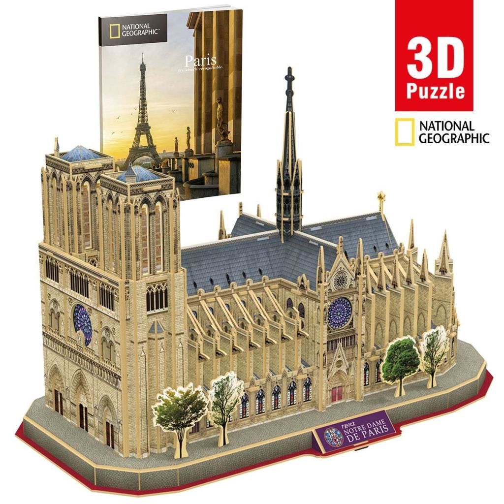 CLZ193 Nessiworld National Geographic 128 Parça 3D Puzzle Notre-Dame