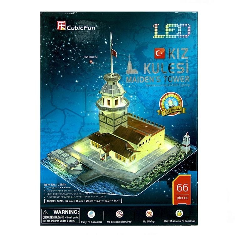 CLZ193 Nessiworld Kız Kulesi Led Işıklı 3D Puzzle