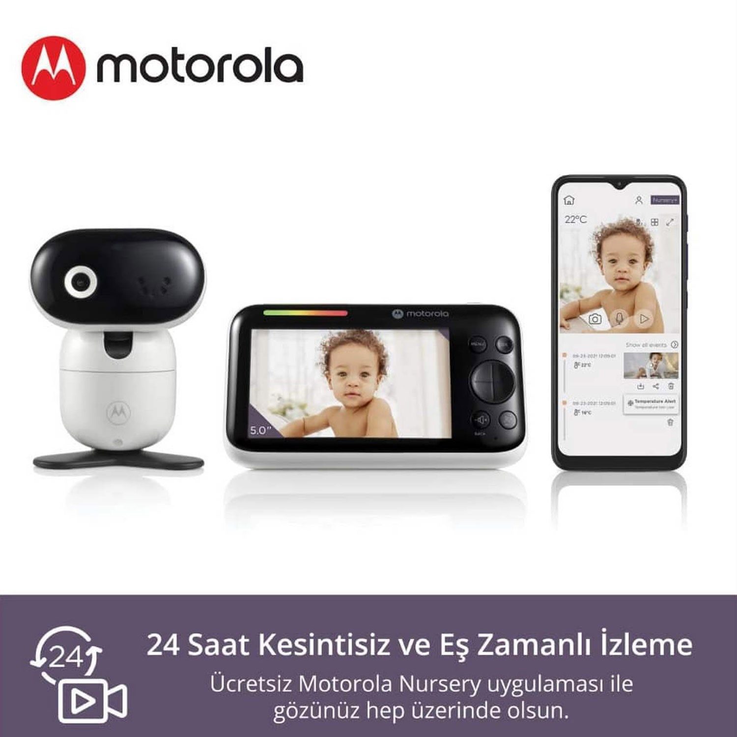 CLZ193 Motorola PIP1510 Wifi Bebek Kamerası 5 İnç D Ekran