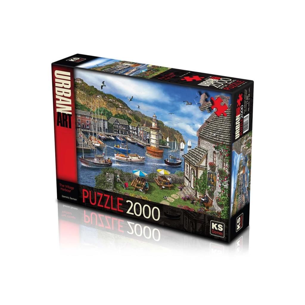 CLZ193 Nessiworld KS The Village Harbour 2000 Parça Puzzle