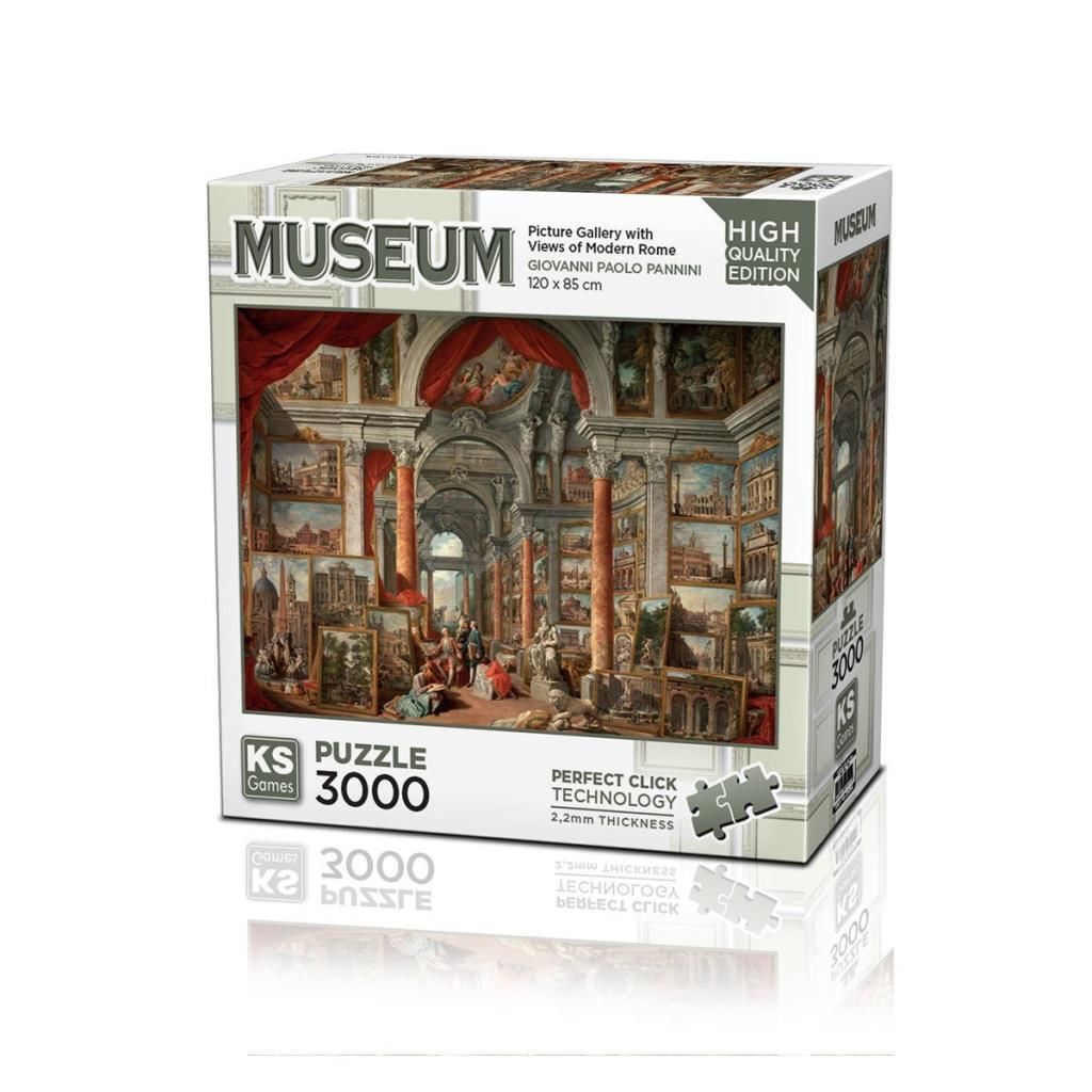 CLZ193 23014 Picture Gallery With Views Of Modern Rome 3000 Parça Puzzle -KS Puzzle
