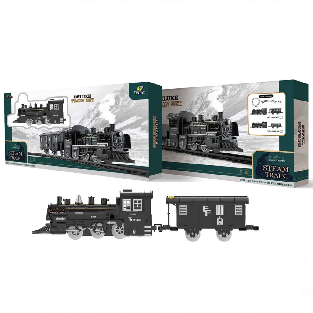 CLZ193 Nessiworld Railway Deluxe Steam Pilli Tren Seti 9 Parça 1603C-3C