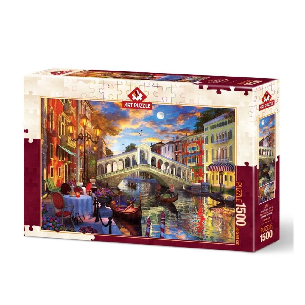 CLZ193 5372 Art Puzzle Rialto Köprüsü, Venedik 1500 parça Puzzle / +15 yaş