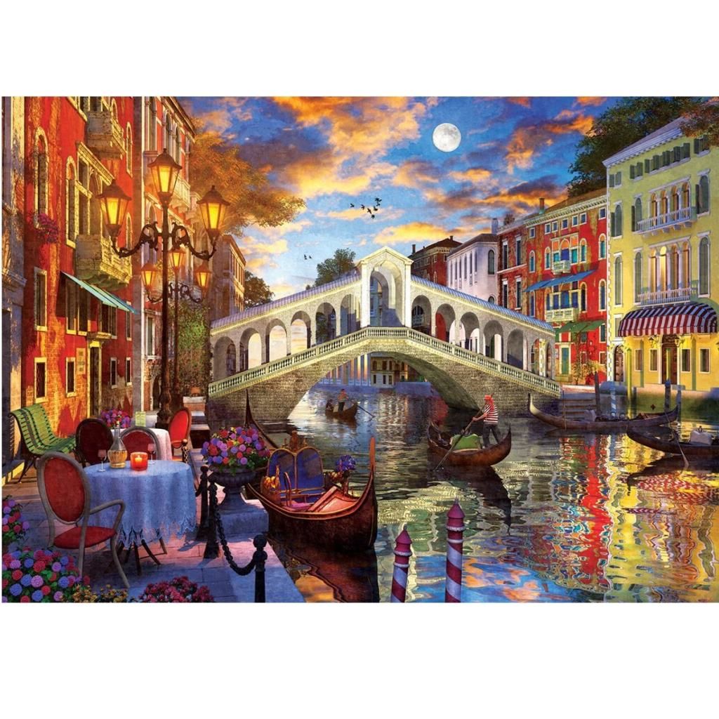 CLZ193 5372 Art Puzzle Rialto Köprüsü, Venedik 1500 parça Puzzle / +15 yaş