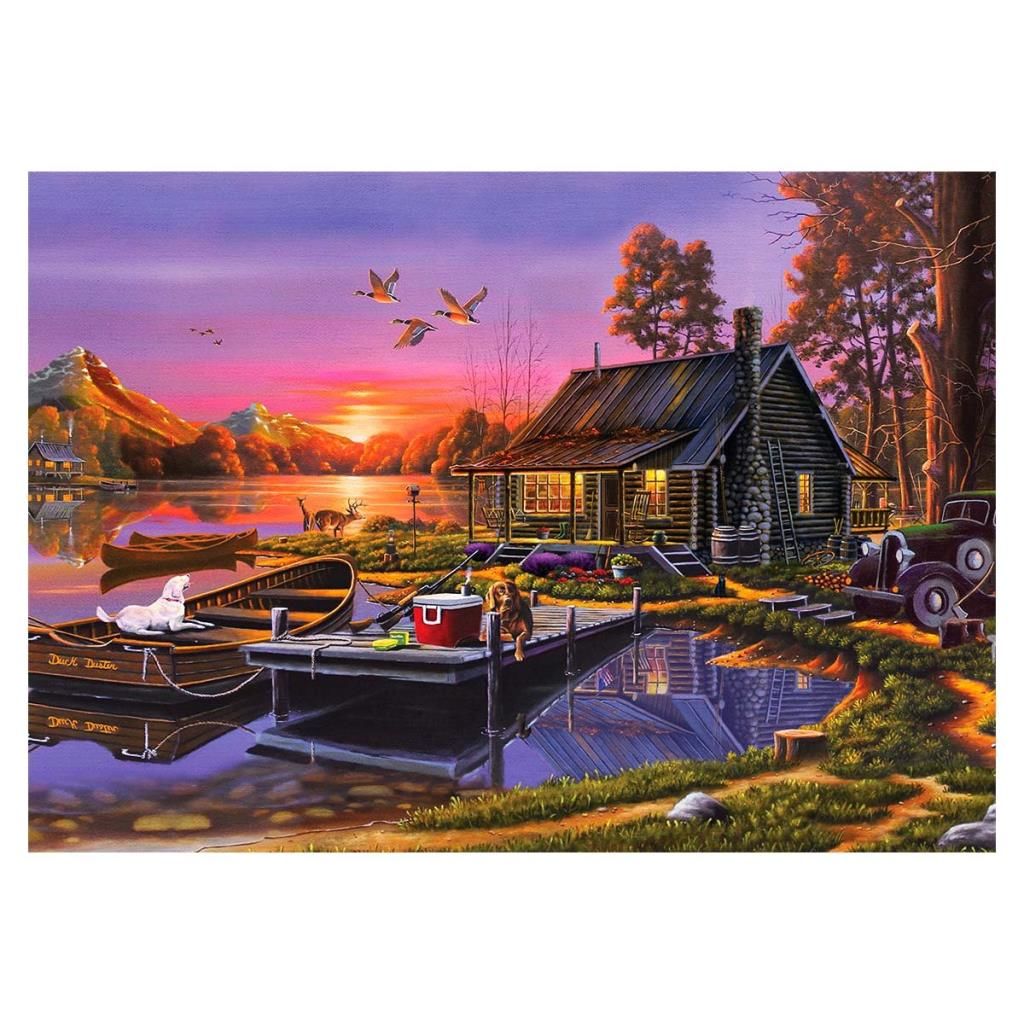 CLZ193 Nessiworld KS Lakeside Cottage 2000 Parça Puzzle