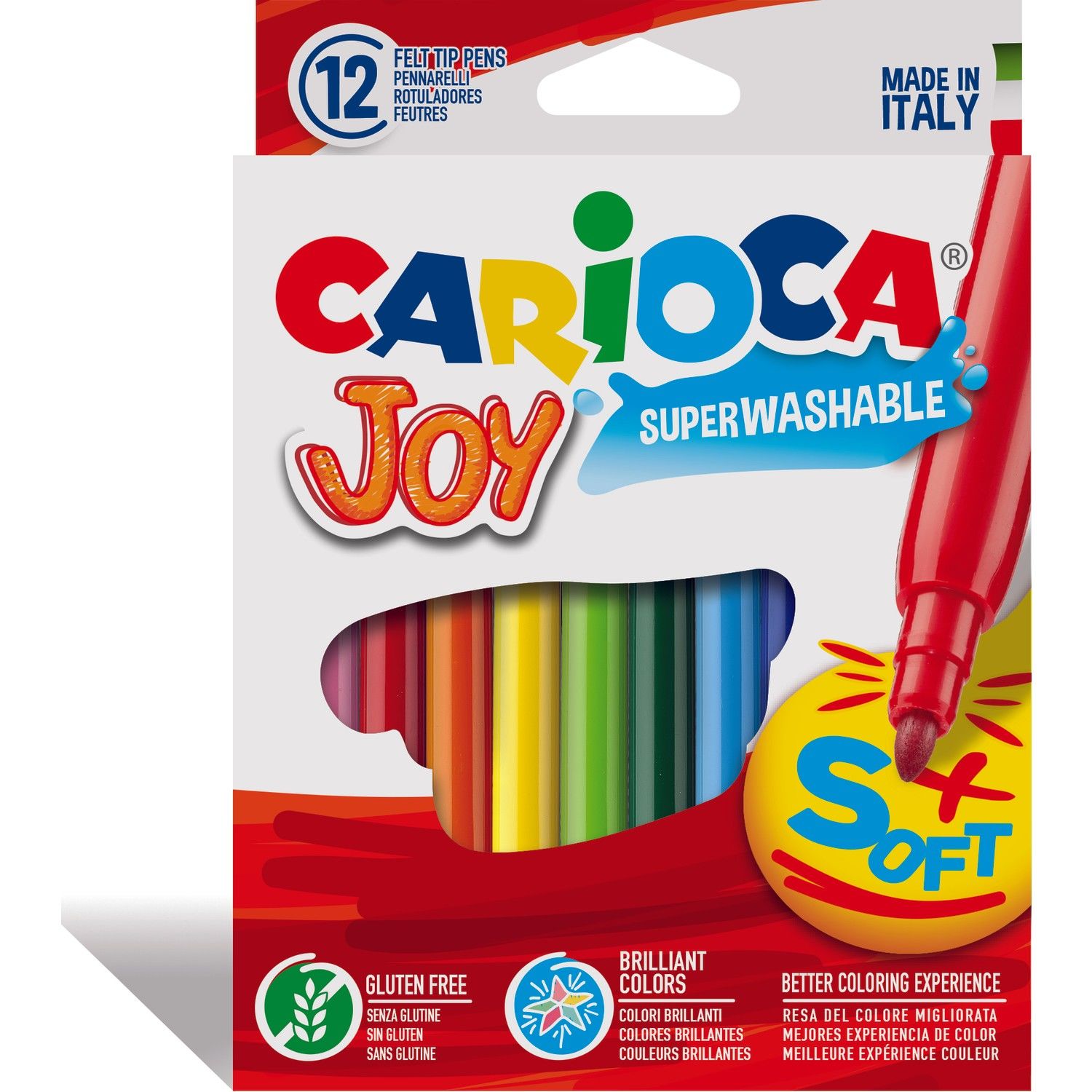 CLZ193 Carioca Joy Süper Yıkanabilir Keçeli Boya Kalemi 12li