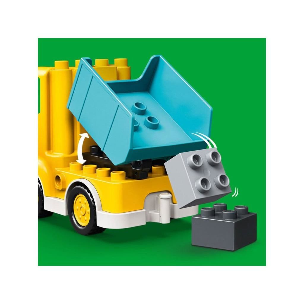CLZ193 10931 Lego Duplo - Town Kamyon ve Paletli Kazıcı 20 parça +2 yaş