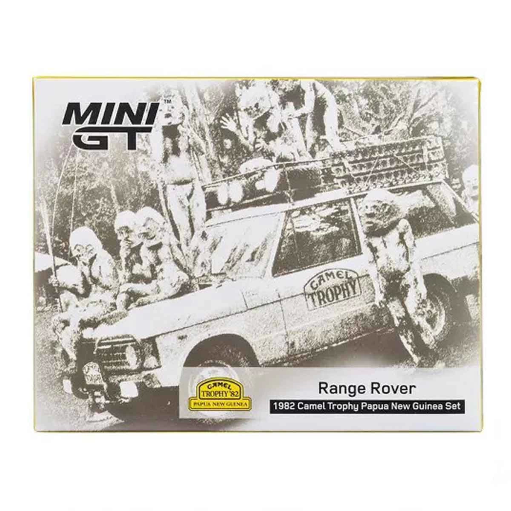 CLZ193 Nessiworld Mini GT 1:64 Range Rover 1982 Camel Trophy Papua New Guinea Set