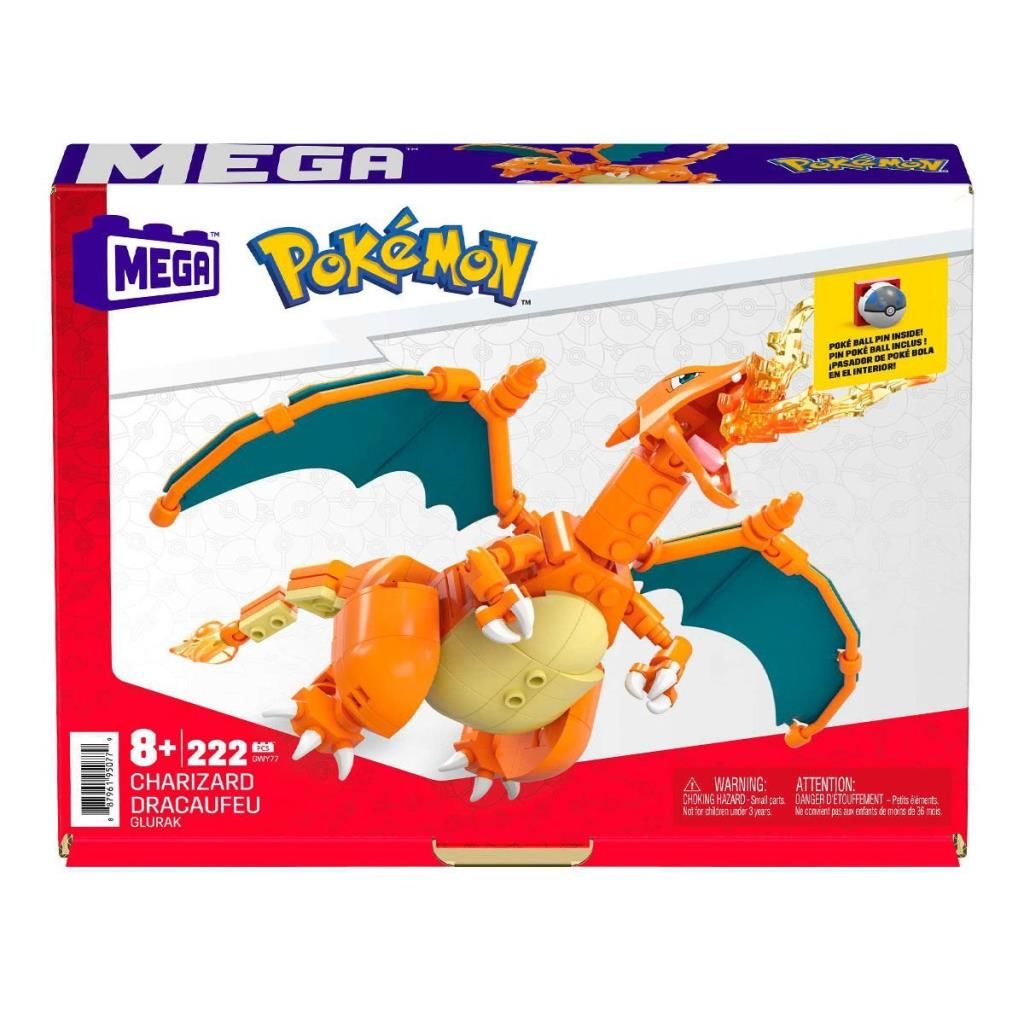 CLZ193 GWY77 MEGA™ Pokémon™ Charizard Figürü 222 parça +8 yaş