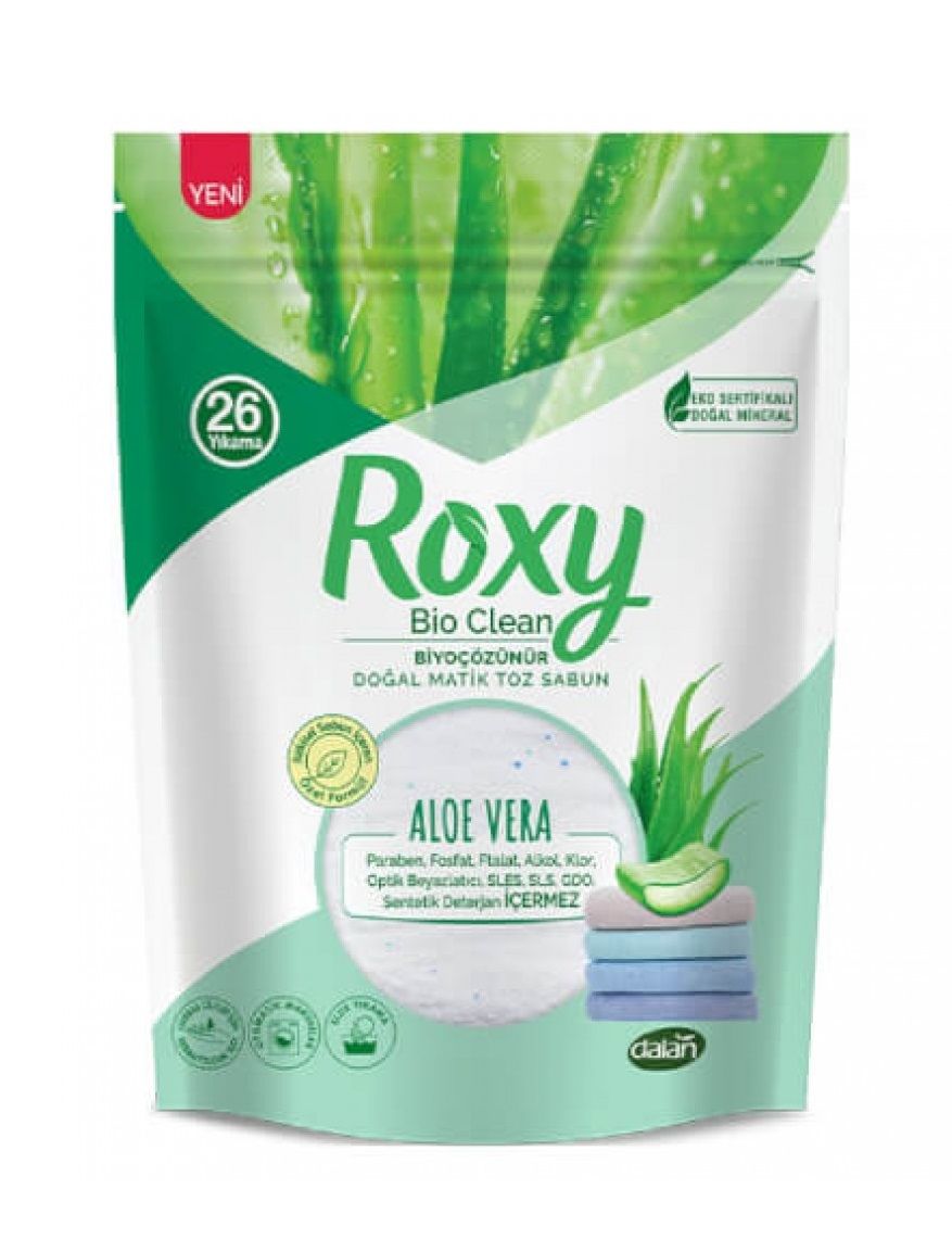 CLZ193 Roxy Bio Clean Doğal Matik Toz Sabun Aloe Vera 800 Gr