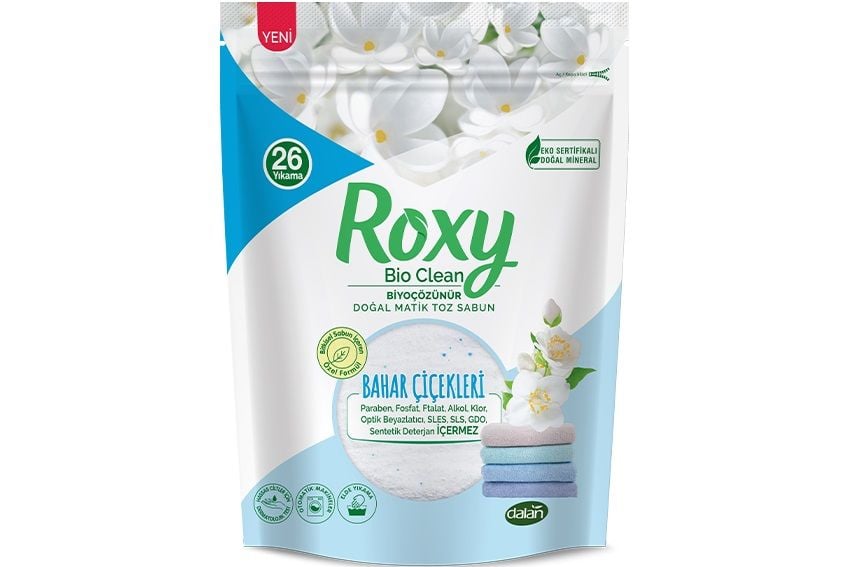 CLZ193 Roxy Bio Clean Doğal Matik Toz Sabun Bahar Çiçekleri 1600 Gr