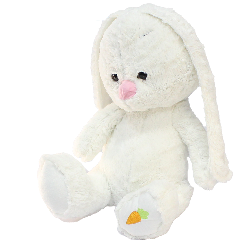 CLZ193 Uzun Kulaklı Beyaz Tavşan Peluş Oyuncak 40 cm