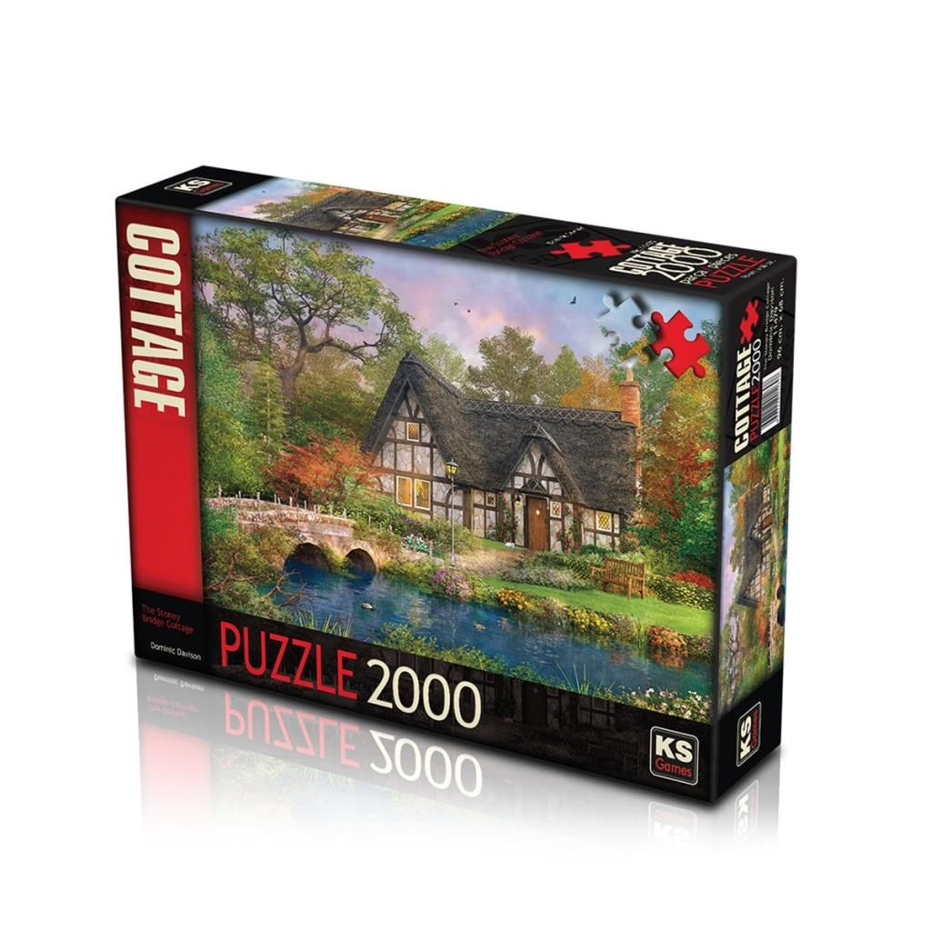 CLZ193 11479 The Stoney Bridge Cottage 2000 Parça Puzzle -KS Puzzle