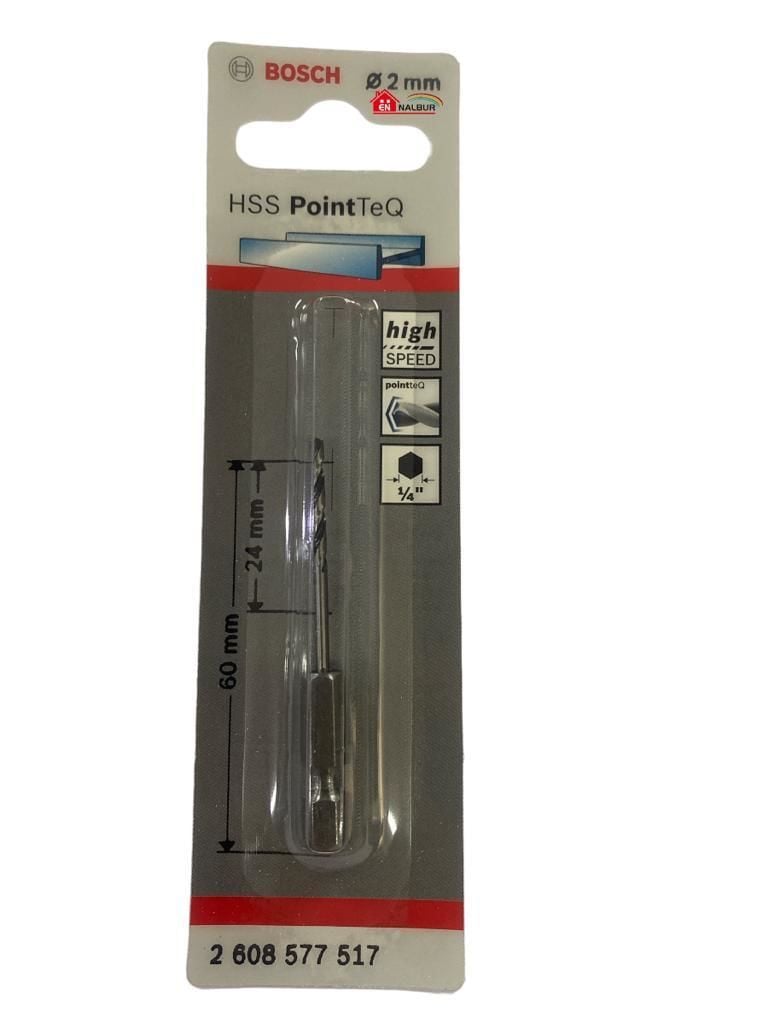 Pointteq Altıgen Şaftlı Hss Matkap Ucu 2 mm Pointteq Altıgen Şaftlı Hss Matkap Ucu 2 mm
