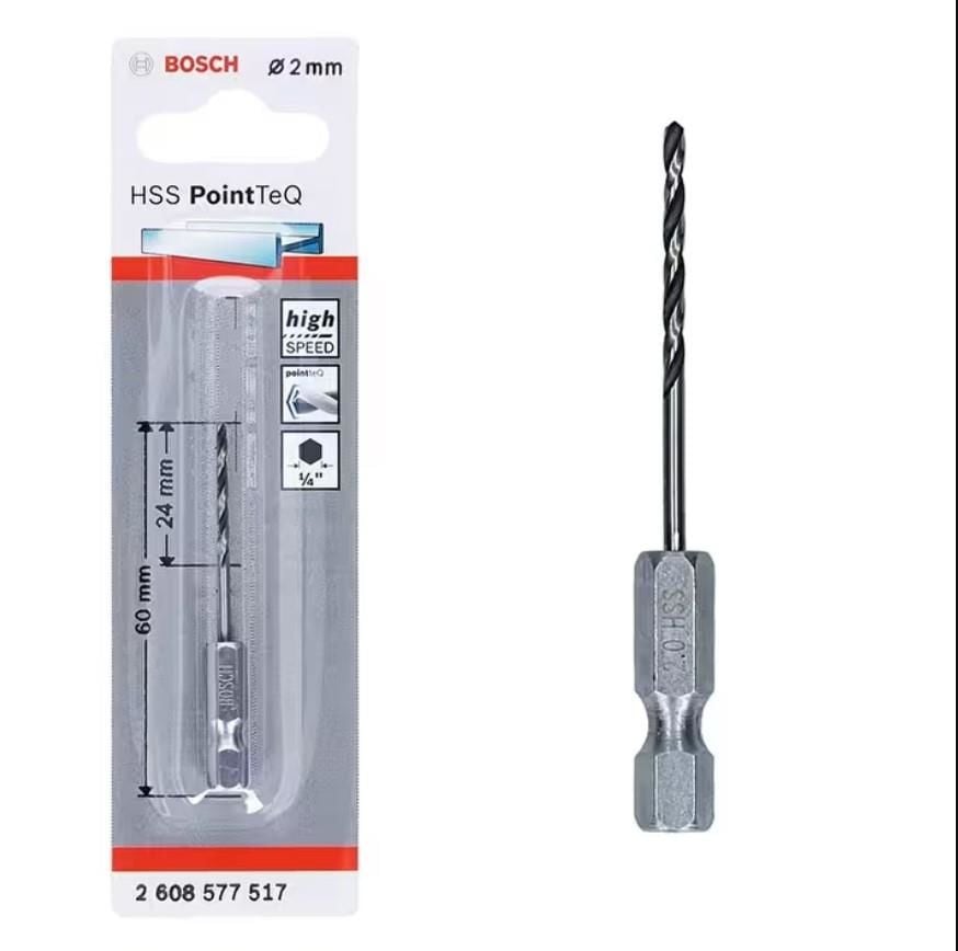 Pointteq Altıgen Şaftlı Hss Matkap Ucu 2 mm Pointteq Altıgen Şaftlı Hss Matkap Ucu 2 mm