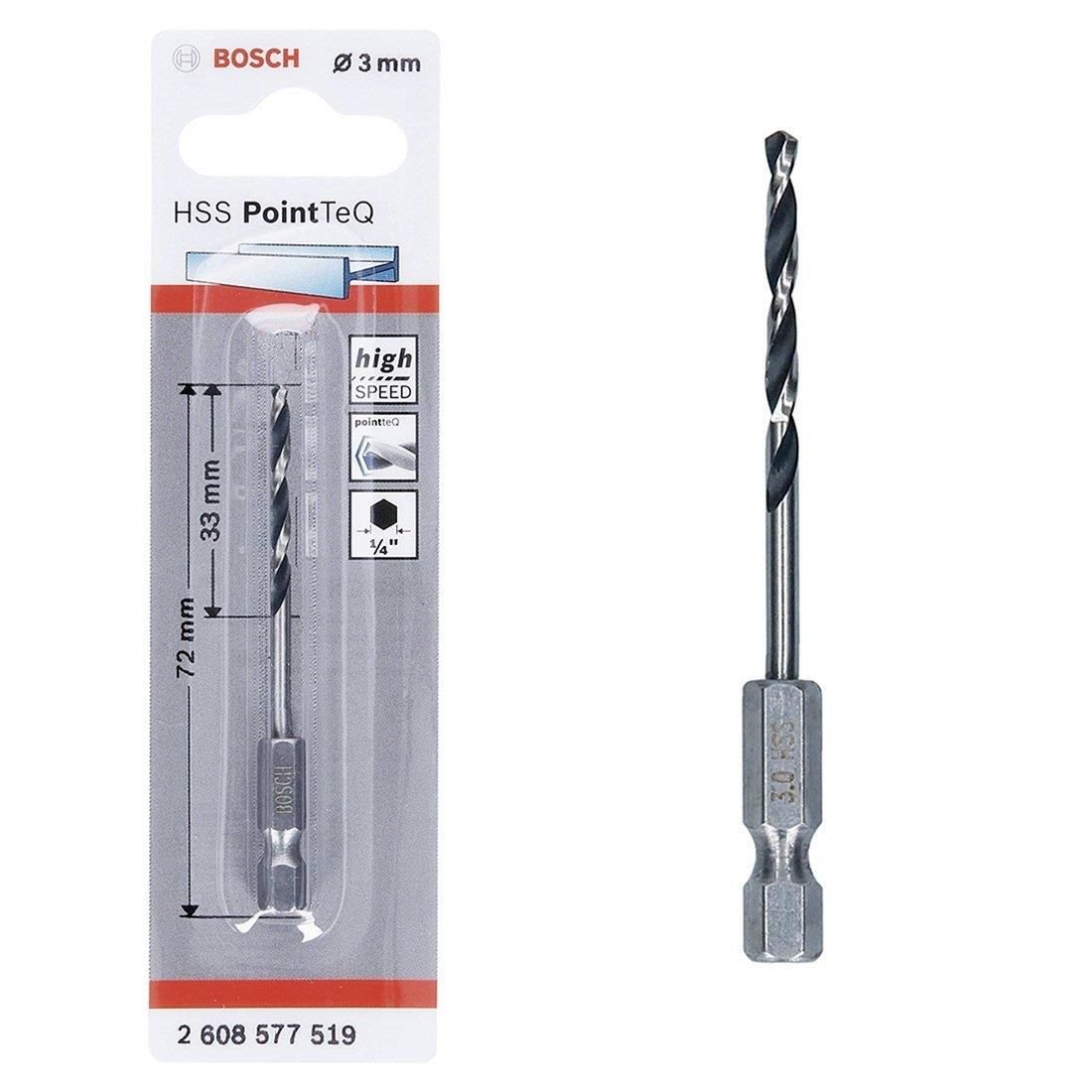 Pointteq Altıgen Şaftlı Hss Matkap Ucu 3 mm Pointteq Altıgen Şaftlı Hss Matkap Ucu 3 mm