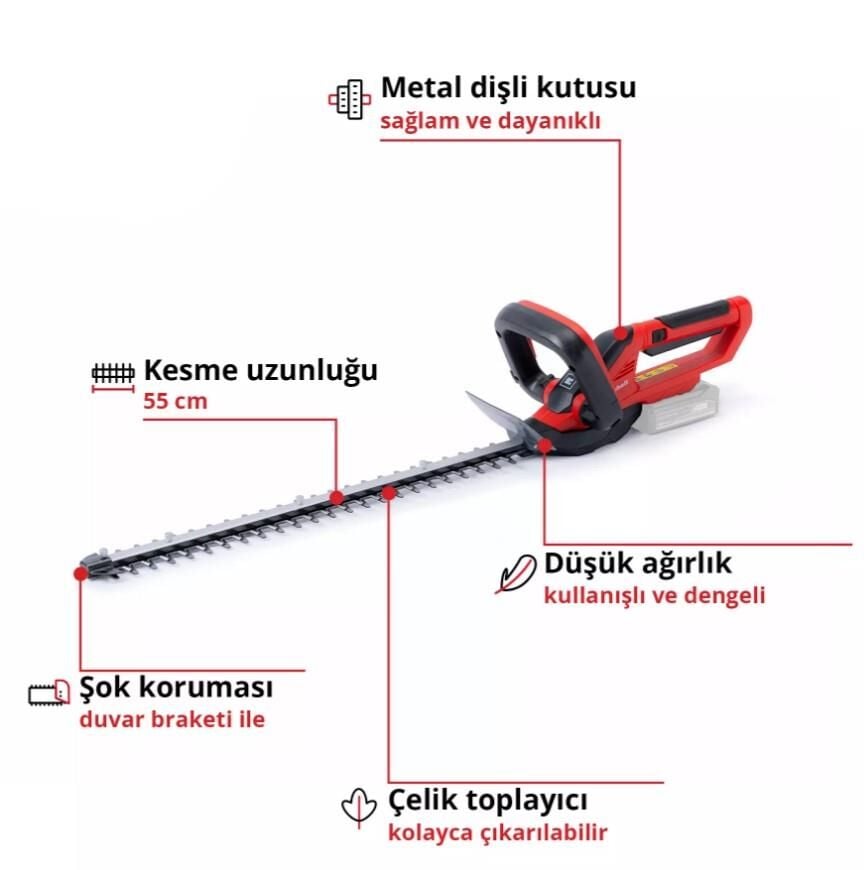  GC CH 1855/1 Lİ Solo Çit Budama Aküsüz