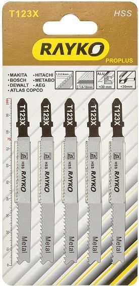 CLZ202 Rayko T123X Metal Dekupaj Testere Bıçağı 5 Parça
