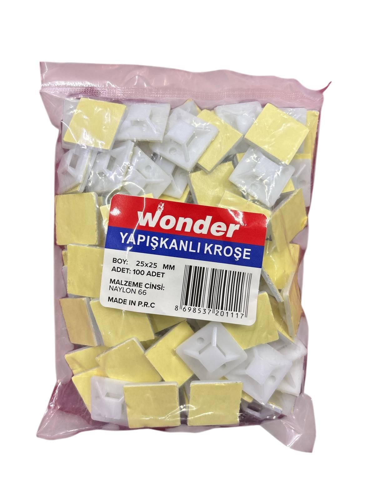 Wonder 25X25 Yapışkan Kroşe (100 Adet) Wonder 25X25 Yapışkan Kroşe (100 Adet)