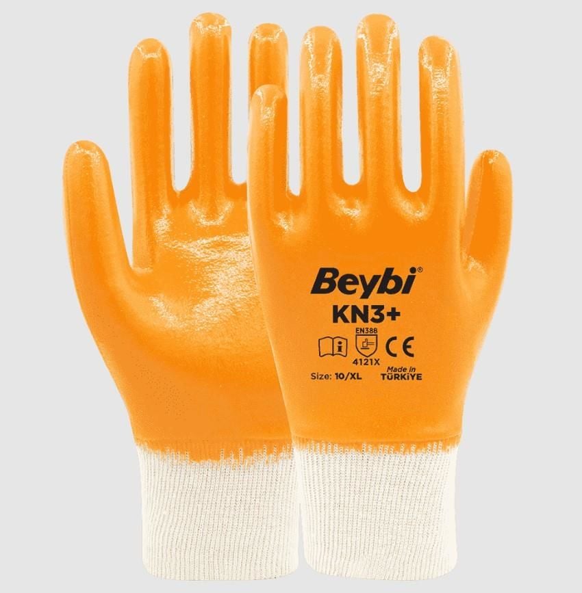 Beybi KN3+ No:10 Sarı Tam Nitril Pamuk Eldiven 1 Adet Beybi KN3+ No:10 Sarı Tam Nitril Pamuk Eldiven 1 Adet