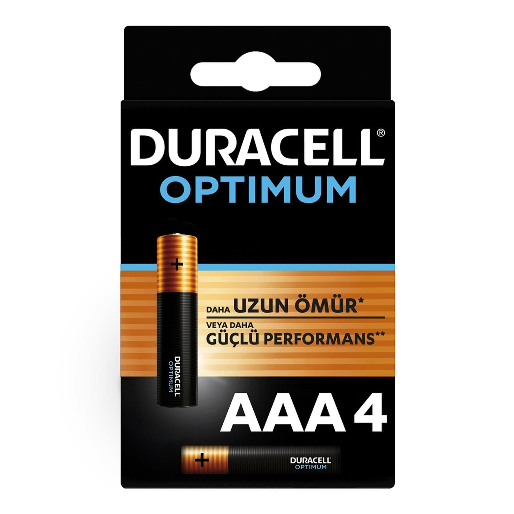 CLZ202 Duracell Optimum Alkalin Pil AAA 4'' lü Paket
