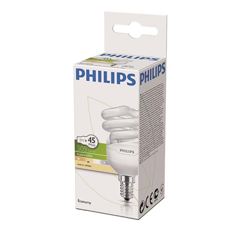 CLZ202 Philips 8 W Economy Spiral Enerji Tasarruflu Ampul