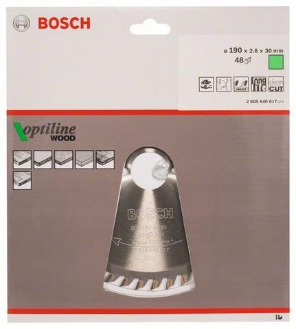 CLZ202 Bosch Ahşap Daire Testere Bıçağı 190x30 mm 48 Diş 2 608 640 617