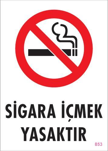 CLZ202 Sigara İçmek Yasaktır Uyarı Levhası 25x35 KOD:853