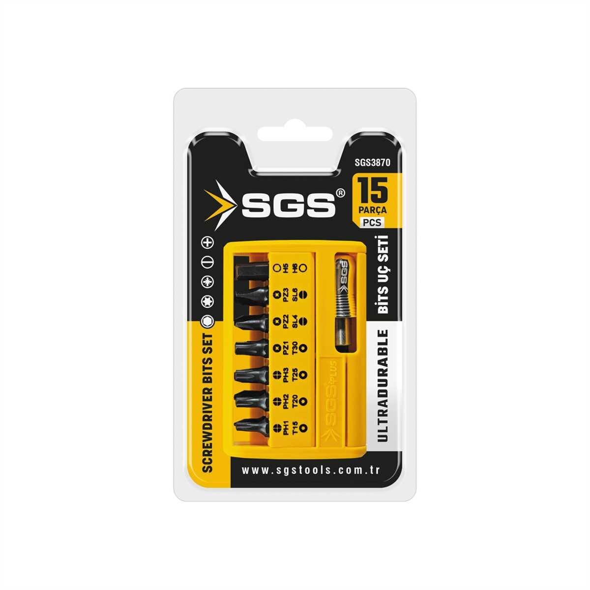 Sgs 3870 Bits Uç Seti 15 Parça